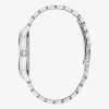 Bulova Classic Mens Diamond Accent Silver Tone Stainless Steel Bracelet Watch 96d151