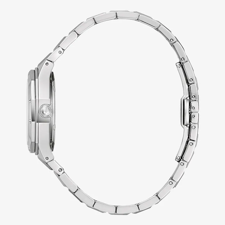 Bulova Classic Womens Silver Tone Stainless Steel Bracelet Watch 96m168