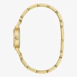 Bulova Crystal Womens Crystal Accent Gold Tone Stainless Steel Bracelet Watch 98l325