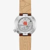 Bulova David And Gladys Wright House Mens Automatic Brown Leather Strap Watch 96b486