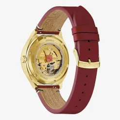 Bulova Frank Lloyd Mens Automatic Leather Strap Watch 97a192