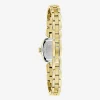 Bulova Goddess Of Time Womens Gold Tone Stainless Steel Bracelet Watch 97l201