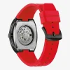 Bulova Maquina Mens Automatic Red Strap Watch 98a341