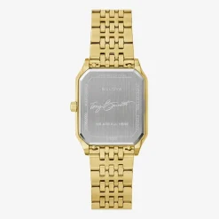 Bulova Mens Gold Tone Stainless Steel Bracelet Watch 97b236
