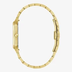 Bulova Mens Gold Tone Stainless Steel Bracelet Watch 97b236