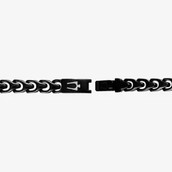 Bulova Mens Stainless Steel 8 1/2 Inch Solid Link Chain Bracelet