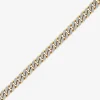 Bulova Mens Stainless Steel 8 1/2 Inch Solid Curb Chain Bracelet