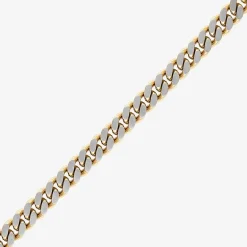 Bulova Mens Stainless Steel 8 1/2 Inch Solid Curb Chain Bracelet