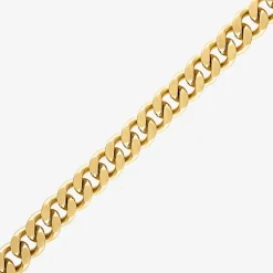 Bulova Mens Stainless Steel 8 1/2 Inch Solid Curb Chain Bracelet