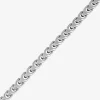 Bulova Mens Stainless Steel 8 1/2 Inch Solid Link Chain Bracelet