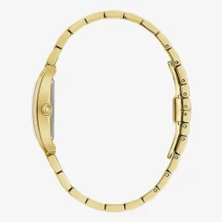 Bulova Our Lady Of Guadalupe / Nuestra Señora De Guadalupe Womens Diamond Accent Gold Tone Stainless Steel Bracelet Watch 97p169