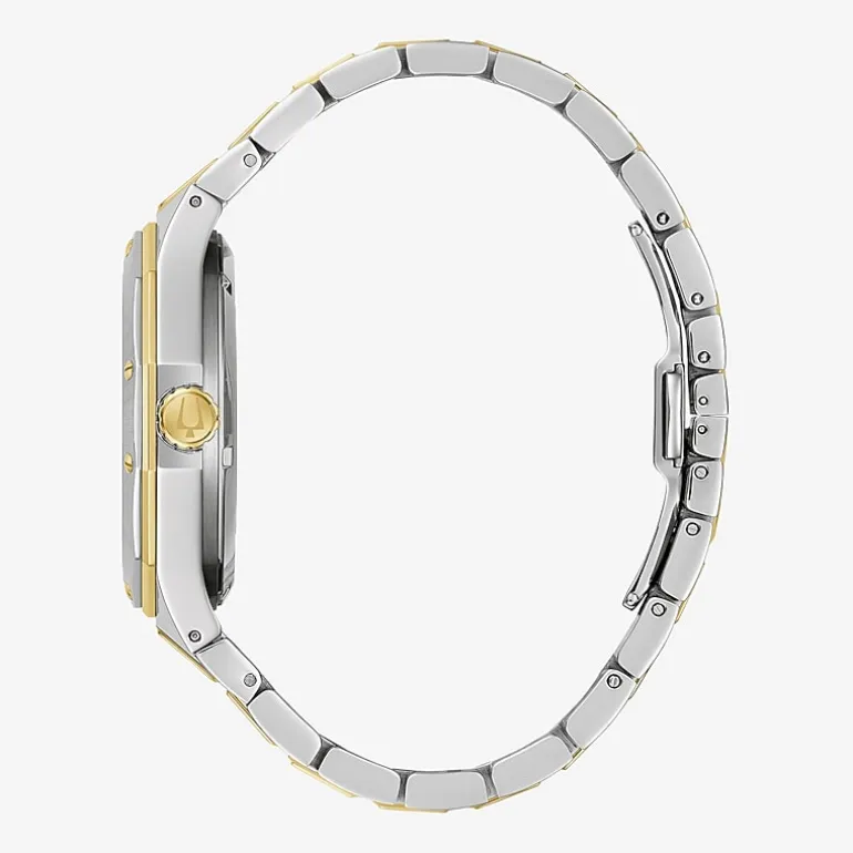 Bulova Prestige Mens Automatic Two Tone Stainless Steel Bracelet Watch 98a339