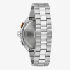 Bulova Racer Mens Chronograph Silver Tone Stainless Steel Bracelet Watch 98b432