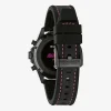Bulova Series B Lp Mens Chronograph Black Stainless Steel Leather Strap Watch 98b476