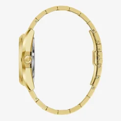 Bulova Surveyor Mens Automatic Gold Tone Stainless Steel Bracelet Watch 97a182