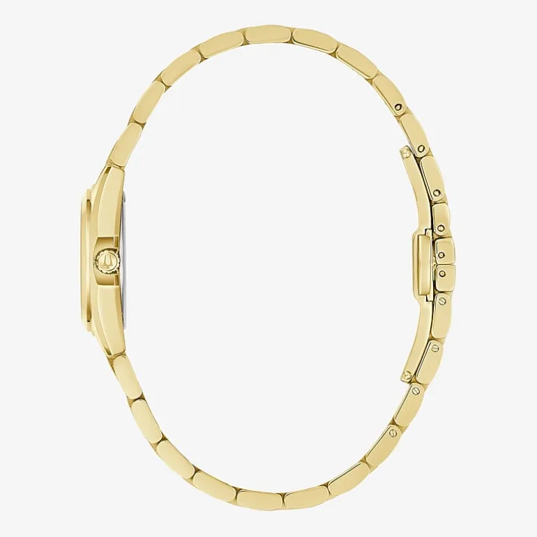Bulova Surveyor Womens Gold Tone Stainless Steel Bracelet Watch 97l187