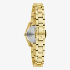 Bulova Surveyor Womens Gold Tone Stainless Steel Bracelet Watch 97l187
