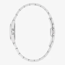 Bulova Surveyor Womens Silver Tone Stainless Steel Bracelet Watch 96l345