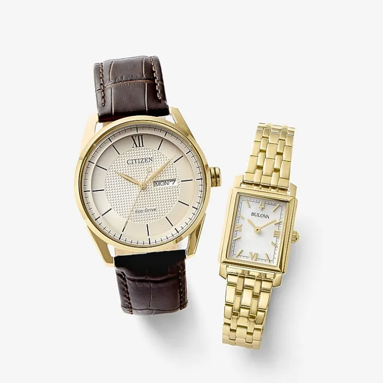 Bulova Sutton Womens Gold Tone Stainless Steel Bracelet Watch 97l177