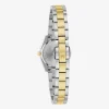 Bulova Womens Two Tone Stainless Steel Bracelet Watch 98l331