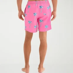 Burnside Mens Drawstring Waist 6" Swim Trunks