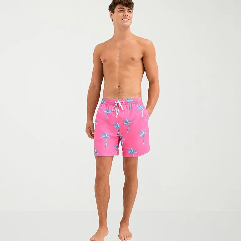 Burnside Mens Drawstring Waist 6" Swim Trunks