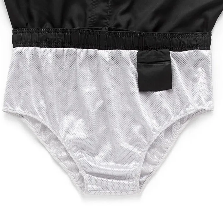 Burnside Mens Drawstring Waist 8" Striped Swim Trunks