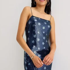 by&by Star Womens Juniors Square Neck Sleeveless Bodycon Dress