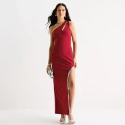 by&by Womens Juniors Sleeveless One Shoulder Bodycon Dress