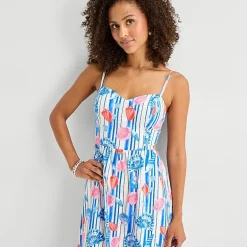by&by Womens Juniors V Neck Sleeveless A-Line Dress