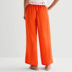 by&by Womens Juniors Wide Leg Mid Rise Trouser