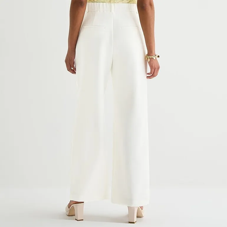 by&by Womens Juniors Wide Leg Mid Rise Trouser