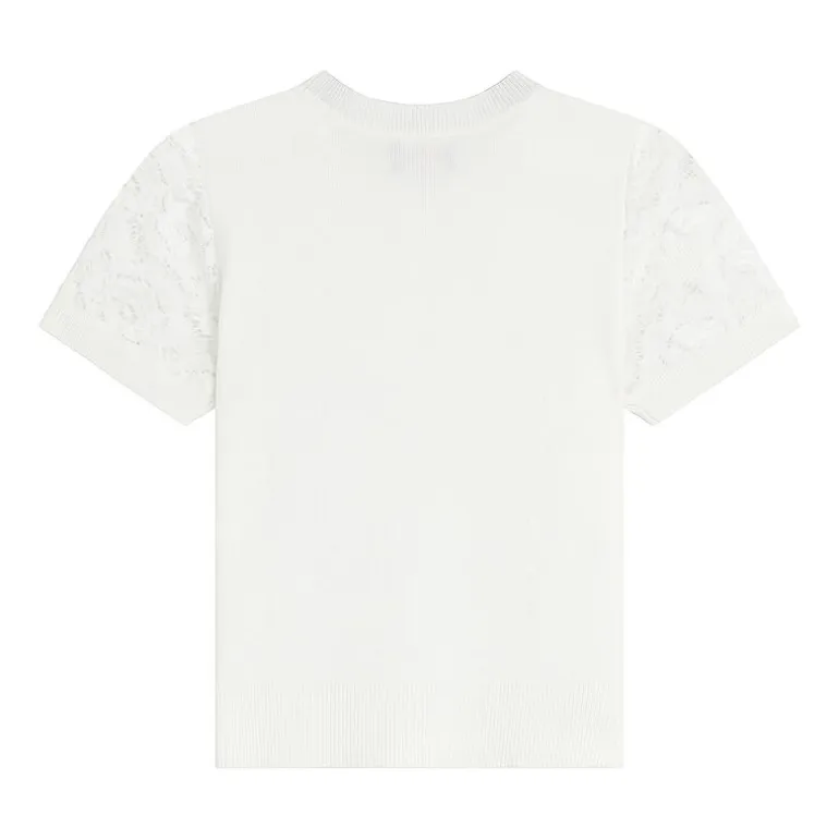 Byer California Big Kid Girls Crew Neck Short Sleeve Blouse