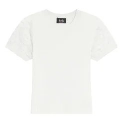 Byer California Big Kid Girls Crew Neck Short Sleeve Blouse