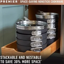 Calphalon Premier Space-Saving Hard Anodized 10-pc. Cookware Set