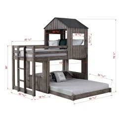 Campsite Twin over Full Loft Bunkbed