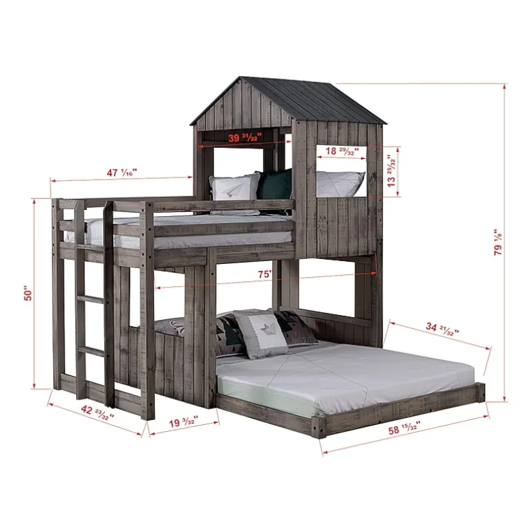 Campsite Twin over Full Loft Bunkbed