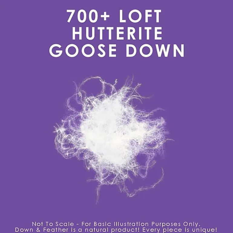 Canadian Down & Feather Company 725 Loft Hutterite White Goose Down Pillow - Soft Support