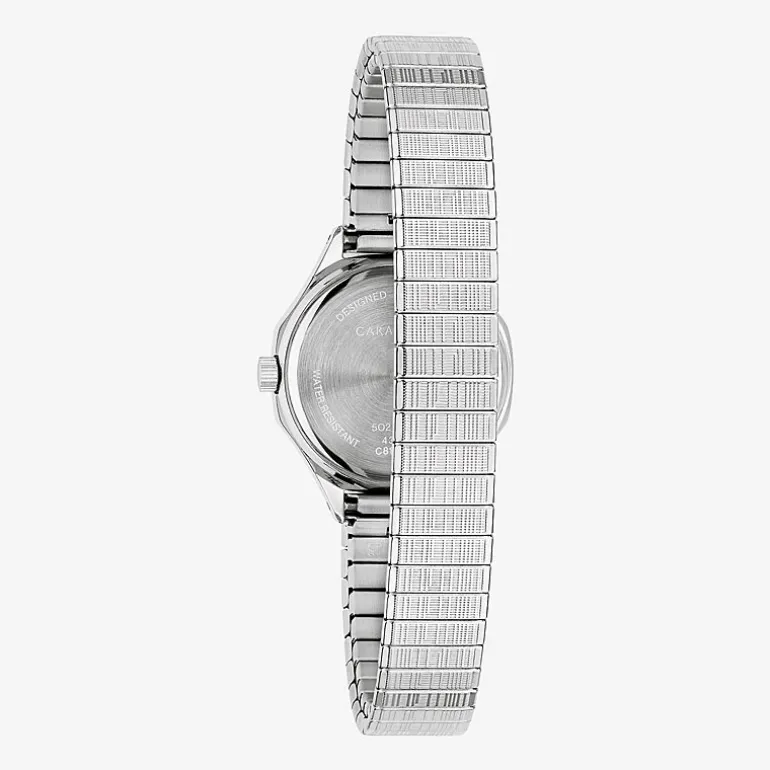 Caravelle Designed By Bulova Womens Silver Tone Stainless Steel Bracelet Watch 43l226