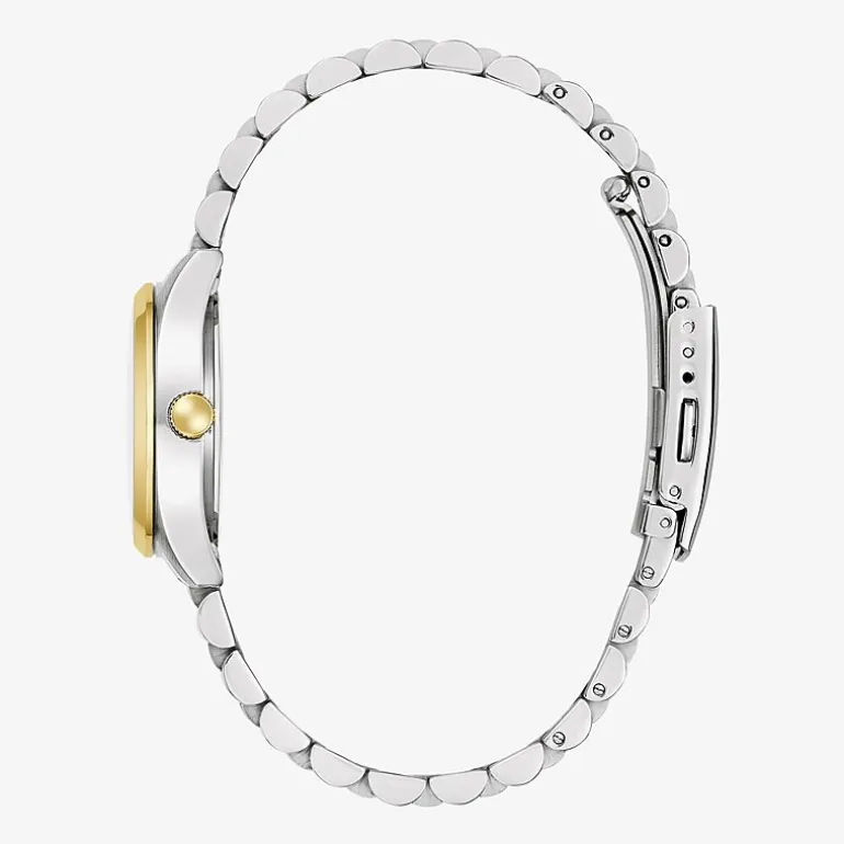 Caravelle Designed By Bulova Womens Two Tone Stainless Steel Bracelet Watch 45m121