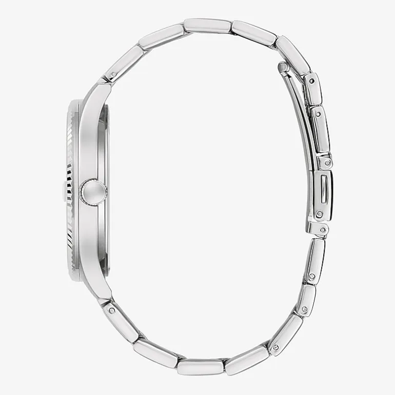 Caravelle Designed By Bulova Mens Silver Tone Stainless Steel Bracelet Watch 43b174