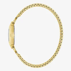 Caravelle Designed By Bulova Womens Gold Tone Stainless Steel Expansion Watch 44l267