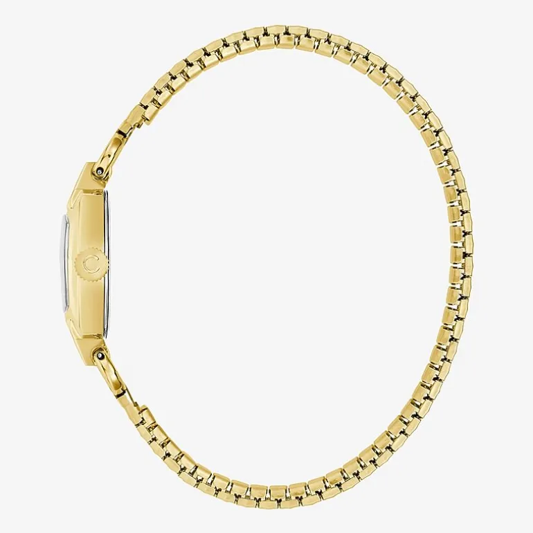 Caravelle Designed By Bulova Womens Gold Tone Stainless Steel Expansion Watch 44l267