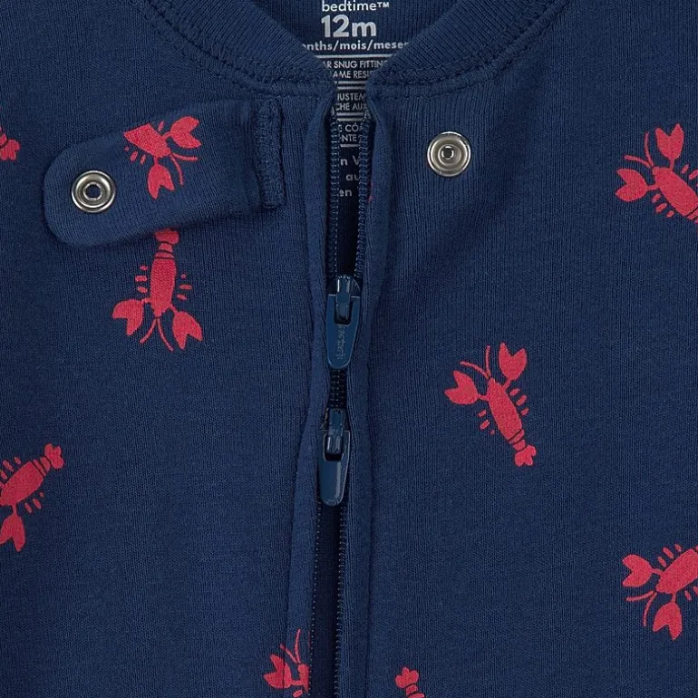 Carter's Baby Boys Footed Round Neck Long Sleeve One Piece Pajama