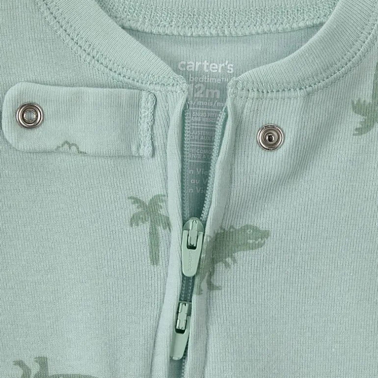 Carter's Baby Boys Footed Round Neck Long Sleeve One Piece Pajama