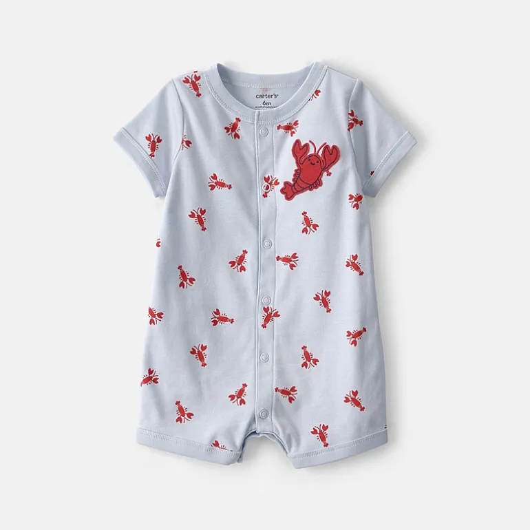 Carter's Baby Boys Short Sleeve Animal Romper