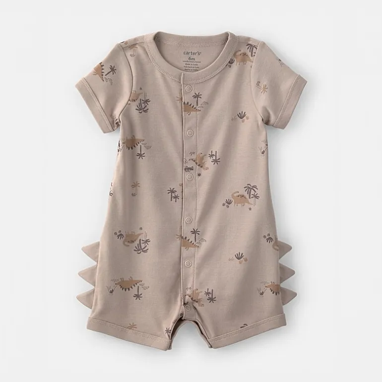 Carter's Baby Boys Short Sleeve Animal Romper