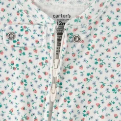 Carter's Baby Girls Footed Round Neck Long Sleeve One Piece Pajama