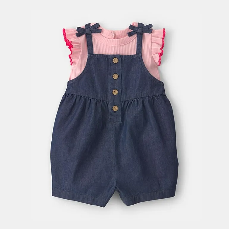 Carter's Baby Girls 2-pc. Shortall Set