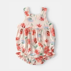 Carter's Baby Girls Round Neck Sleeveless Romper Set